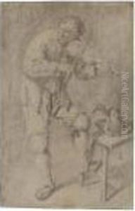 A Fiddler by Cornelis Dusart