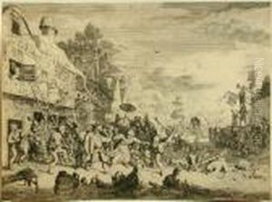 Das Grose Dorffest (de Kermis). Radierung by Cornelis Dusart