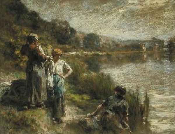 Three Washerwomen by Leon Augustin Lhermitte