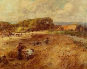 Harvesters near the Farm of Sambre 1920 by Leon Augustin Lhermitte