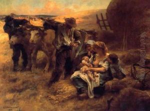 The Family 1908 by Leon Augustin Lhermitte