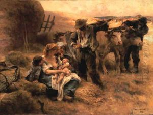 La famille by Leon Augustin Lhermitte