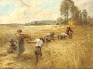 Grande moisson dans la plaine by Leon Augustin Lhermitte