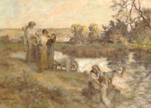 Laveuses, au bord de la Marne