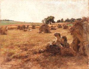 Moisson, mere allaitant, trois figures