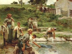 Laveuses au lavoir