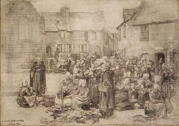 Le March aux pommes de Landerneau (The Apple Market at Landerneau) - view 1