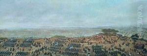 Pasaje del Ayui por el paso Ayala from the paintings depicting the Triple Alliance War 1865 by Candido Lopez
