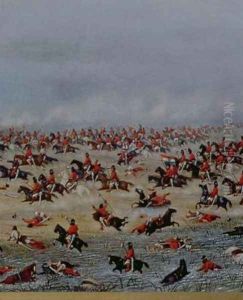 Battle of Tuyuti from the paintings depicitng the Triple Alliance War 1866 by Candido Lopez