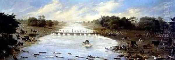 Crossing the Riachuelo River Buenos Aires Argentina 1865 - view 1