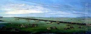 The Camp on the March The Passage of Batei 1865 by Candido Lopez