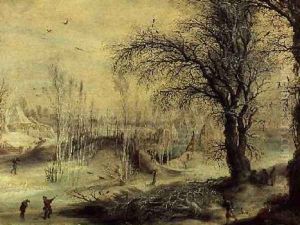 Winter Scene by Gijsbrecht Leytens