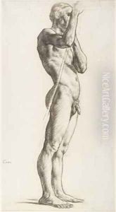 A Study of a Male Figure by Derwent Lees