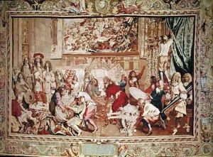 Louis XIV 1638-1715 visiting the Gobelins factory by Charles Le Brun
