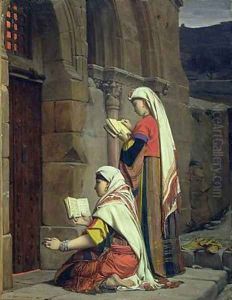 Christian Women at the Tomb of the Virgin by Jean Jules Antoine Lecomte du Nouy