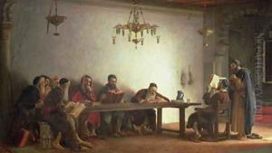 The Reading of the Bible by the Rabbis a souvenir of Morocco
