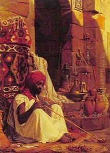 The Opium Smoker by Jean Jules Antoine Lecomte du Nouy