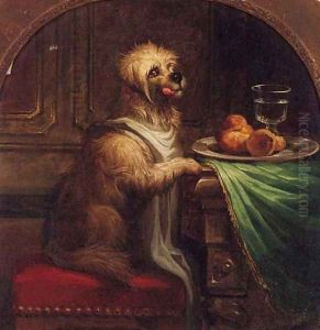 A Dog's Dinner by Sir Edwin Henry Landseer