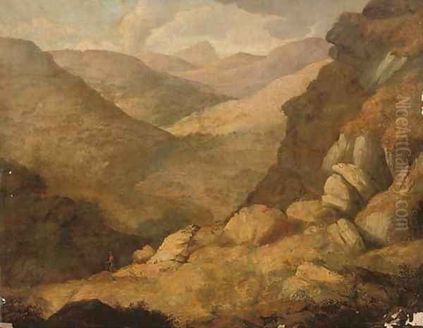 Figure in a Highland landscapecape - view 1