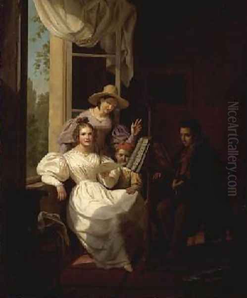 A Musical Party in an Interior - view 1