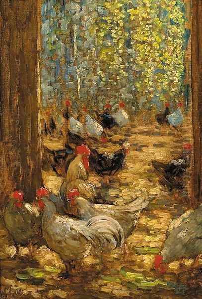 Chickens in the yard - view 1