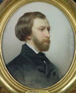 Portrait of Alfred de Musset 1810-57 2 by Charles Landelle