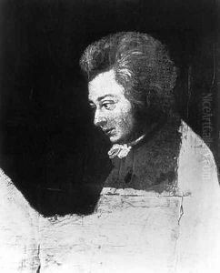 Unfinished Portrait of Wolfgang Amadeus Mozart 1756-91 by Joseph Lange