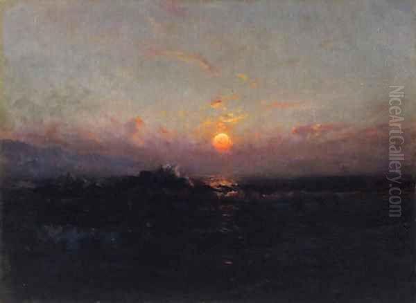 At Cook Inlet, Sunset - view 1