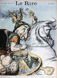 Caricature of Emile Combes by Charles Leandre