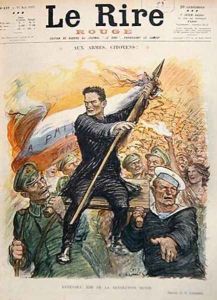 Caricature of Alexander Kerensky by Charles Leandre