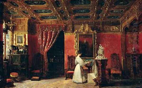 Princess Marie dOrleans 1813-39 in her Gothic Studio in the Palais des Tuileries - view 1