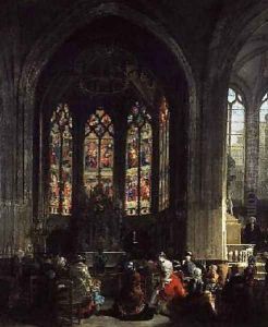 The Chapel of the Virgin at the Eglise Saint Gervais Paris by Prosper Lafaye or Lafait