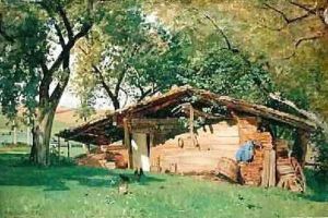 A Hut at Chiemsee 1872 by Ascan Lutteroth