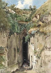 The caves at Posillipo by Ascan Lutteroth