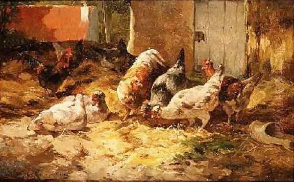 Chickens in a Barn - view 1