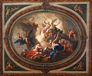 Sketch for an Oval Ceiling by Louis Laguerre