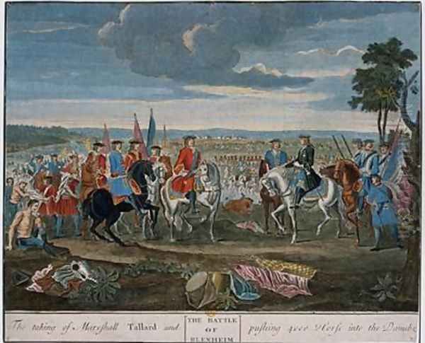 The taking of Marshall Tallard and pushing 4000 Horses into the Danube at the Battle of Blenheim in 1704 - view 1