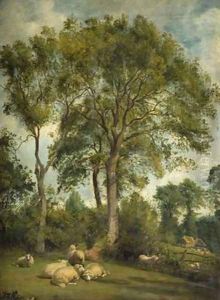 Landscape with Sheep by Frederick Richard Lee, R.A.