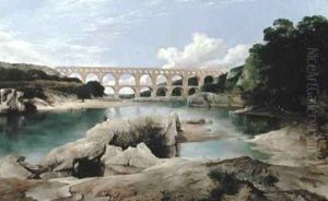 The Pont du Gard by Frederick Richard Lee, R.A.