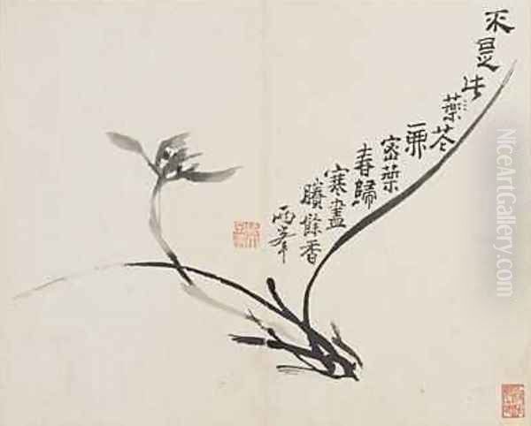 Landscapes Flowers and Birds Orchid Qing Dynasty 1780 - view 1