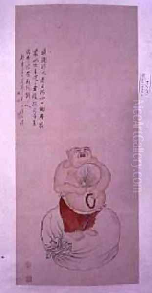 The Bodai Buddha hanging scroll inscribed with a poem - view 1