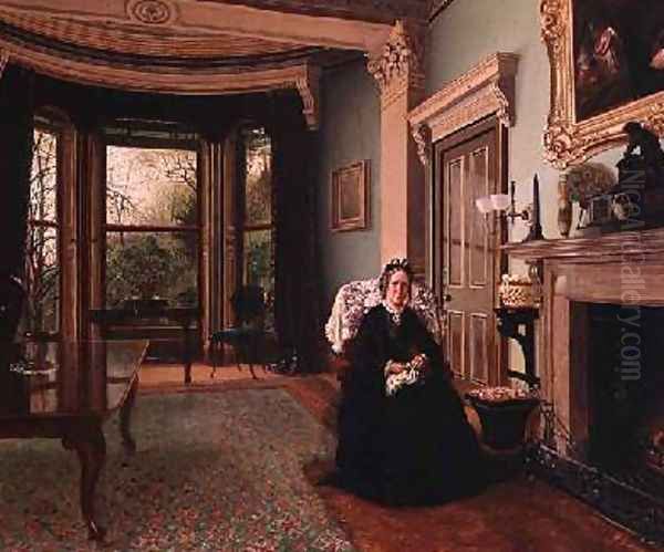 Victorian interior with seated lady - view 1