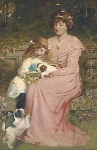Feeding time by Charles Frederick Lowcock