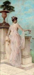 On the terrace by Charles Frederick Lowcock