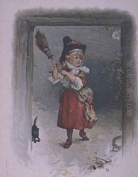 Jack Frost Brushing away a spiders web - view 1