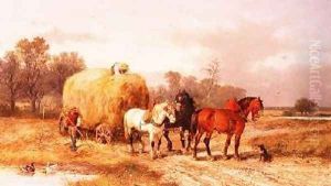 Carting hay by Alexis de Leeuw