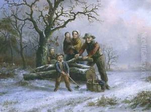 Chopping firewood by Alexis de Leeuw
