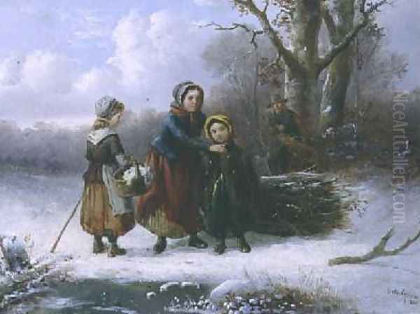 Three Girls in a Winter Landscape - view 1