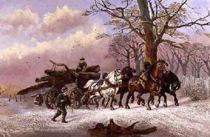 Logging in the Snow by Alexis de Leeuw