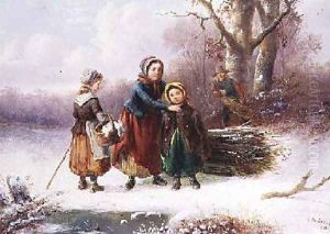 Snow Scene by Alexis de Leeuw